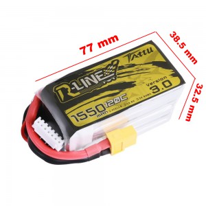 باتری Tattu R-LINE 1550mah 14.8V 120C 4s version3.0
