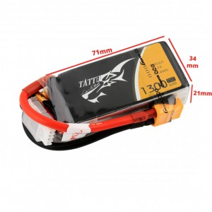باتری Tattu 1300mAh 11.1V 75C 3S1P for FPV 