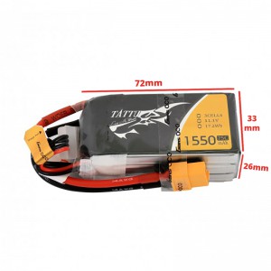 باتری Tattu 1550mAh 11.1V 75C 3S1P for FPV 