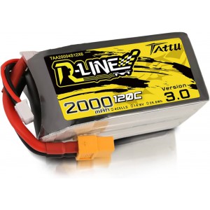 باتری Tattu 2000mAh 14.8V 120C R-LINE 4S1P v3.0