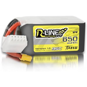 باتری Tattu 650mAh 14.8V 95C R-LINE 4S1P v 1.0