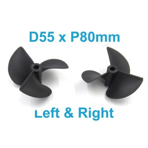 ملخ سه پر d55*φ4.80mm, pitch 80, 10pcs cw+10pcs ccw