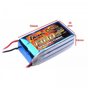 باتری لیتیوم پلیمر Gens ace 1300mAh 11.1V 25C 3S1P 