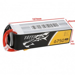 باتری Tattu 6750mAh 25c 14.8V 4S1P
