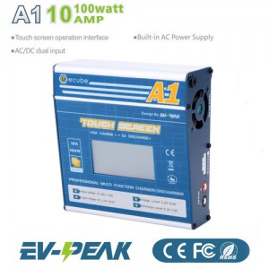 شارژر صفحه لمسی 100وات 10آمپر 6-1سل EV-Peak A1 AC/DC