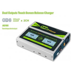 شارژر دوتایی 200وات 25آمپر 6-1سل EV-Peak CD3 AC/DC 