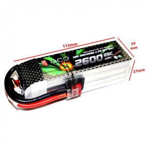 باتری لیتیوم پلیمر 2600mAh 25C 11.1V 3S1P