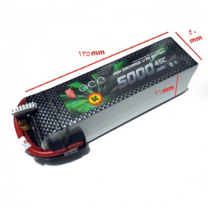 باتری Gens Ace 5000mAh 40C 7.4V 2S1P