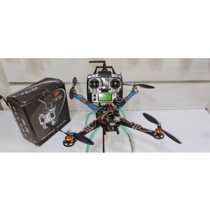  ‏ پرنده آماده با فریم S500 + راديو كنترل 6 كانال مدل Flysky FS-T6 + اتوپایلوت AMP2.8   در حد نو