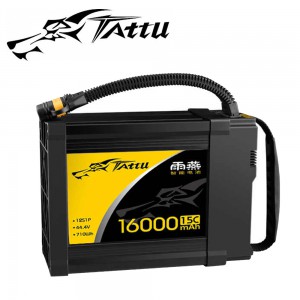 باتری لیتیوم پلیمر Tattu 12S 16000mah 44.4V 15C