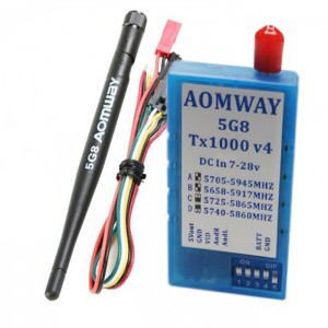 ارسال تصویر 1 وات مدل Aomway TX1000 V4 دوربرد قدرت 1000 میلی وات 5.8 گیگاهرتز 32 کانال