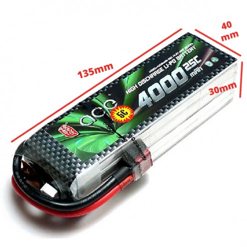 باتری Ace 4000mAh 25C 14.8V 4S1P 