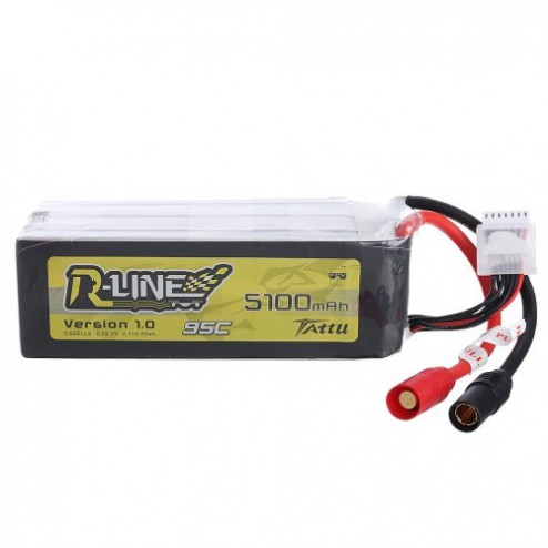 باتری Tattu 5100mAh 22.2V 95C R-LINE 6S1P v 1.0