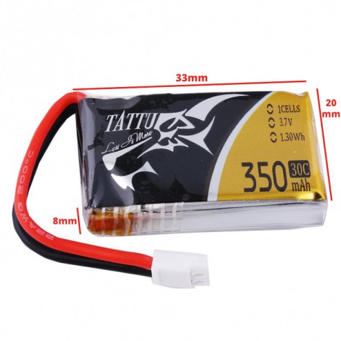 باتری 350mAh 30C 3.7v 1S1P