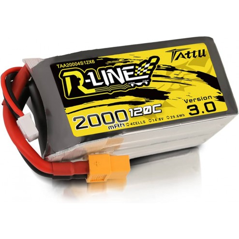 باتری Tattu 2000mAh 14.8V 120C R-LINE 4S1P v3.0