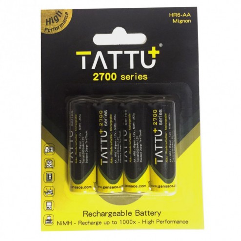 باتری قلمی قابل شارژ Tattu 2700 series AA