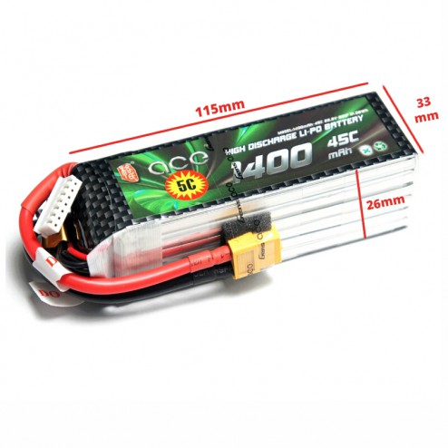باتری Ace 1400mAh 45C 22.2V 6S1P