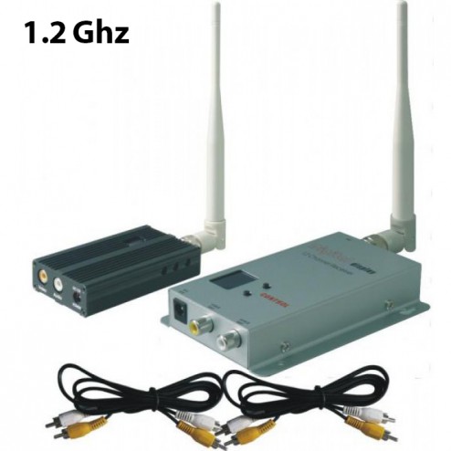 ارسال تصویر FOX-2500 1.2G 3000 meters Long Range Video Wireless A/V Audio Video Sender به همراه گیرنده 