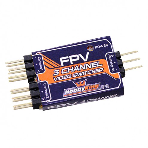 سوییچر بین 3 دوربین - HobbyKing 3-Channel FPV Video Switcher