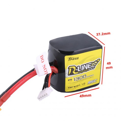 باتری Tattu R-line 1300mAh 14.8V 95C 4S1P for FPV 45C 