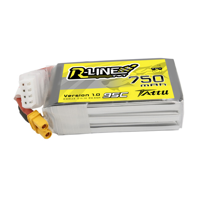 750.3.95.1 باتری Tattu 750mAh 11.1V 95C R-LINE 3S1P v 1.0 - تصویر 1